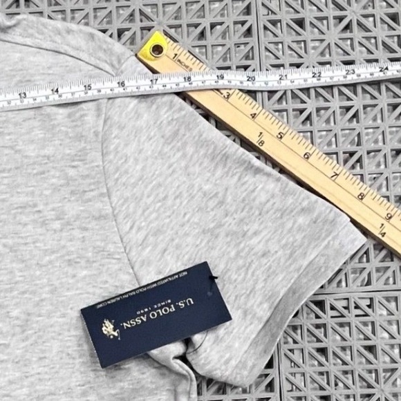 NWT U.S. Polo Assn Interlock Polo Mens Small Light Gray Heather Luxury Feel - Picture 8 of 9